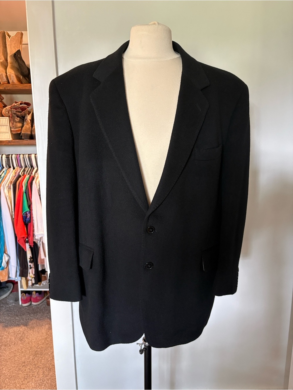 Pebble Beach Men's Black Two-Button Blazer